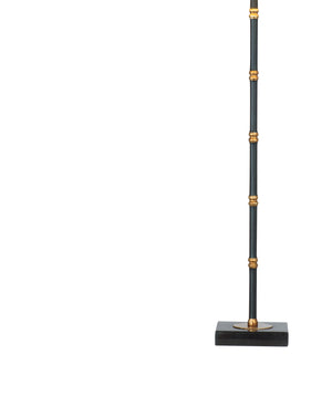 Basset Mirror Alamance Table Lamp - Elegant Metal Design With Gold Beads & Soft White Shade For Any Room's Style Black Metal L4645t