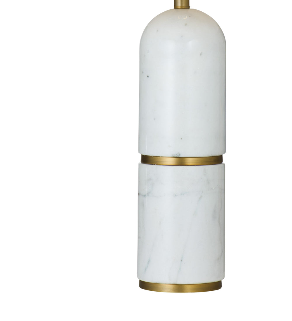 Basset Mirror Wake Table Lamp - Sleek Marble Base With Brass Accents For Modern Elegance & Ambient Lighting White Marble L4646t