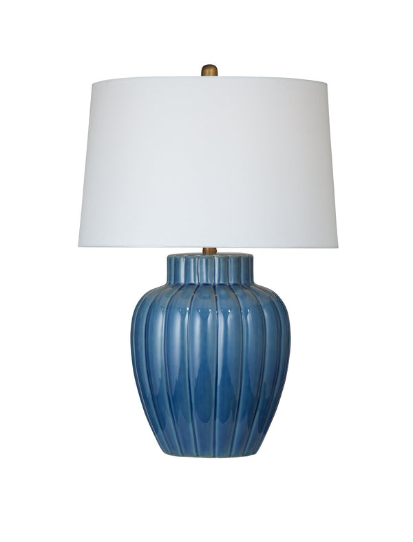 Basset Mirror Avery Table Lamp - Coastal-inspired Blue Ceramic Base For Modern Home Décor And Vibrant Style  Ceramic L4648t