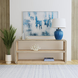 Basset Mirror Avery Table Lamp - Coastal-inspired Blue Ceramic Base For Modern Home Décor And Vibrant Style  Ceramic L4648t