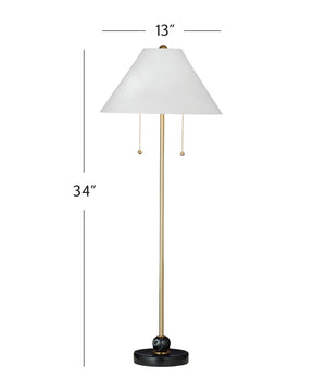Basset Mirror Winfield Table Lamp – Sleek Contemporary Design With Black Marble Base & Vintage Dual Pull Switches Gold Metal,Marble L4651t