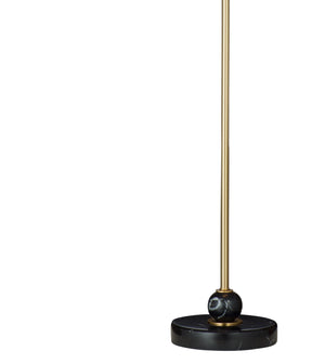 Basset Mirror Winfield Table Lamp – Sleek Contemporary Design With Black Marble Base & Vintage Dual Pull Switches Gold Metal,Marble L4651t