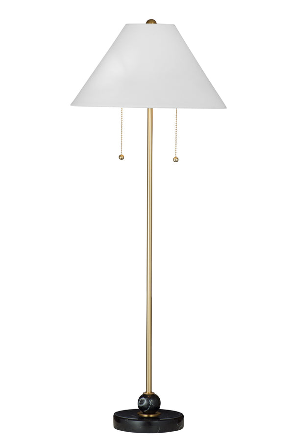 Basset Mirror Winfield Table Lamp – Sleek Contemporary Design With Black Marble Base & Vintage Dual Pull Switches Gold Metal,Marble L4651t