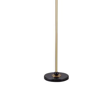 Basset Mirror Lenor Floor Lamp - Sophisticated Contemporary Design With Black Marble Base & Dual Pull Switches Gold Metal,Marble L4652f