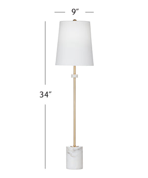 Basset Mirror Fairfield Table Lamp - Modern Gold & Marble Design With Soft Linen Shade For Elegant Home Lighting Gold Metal,Marble L4654t