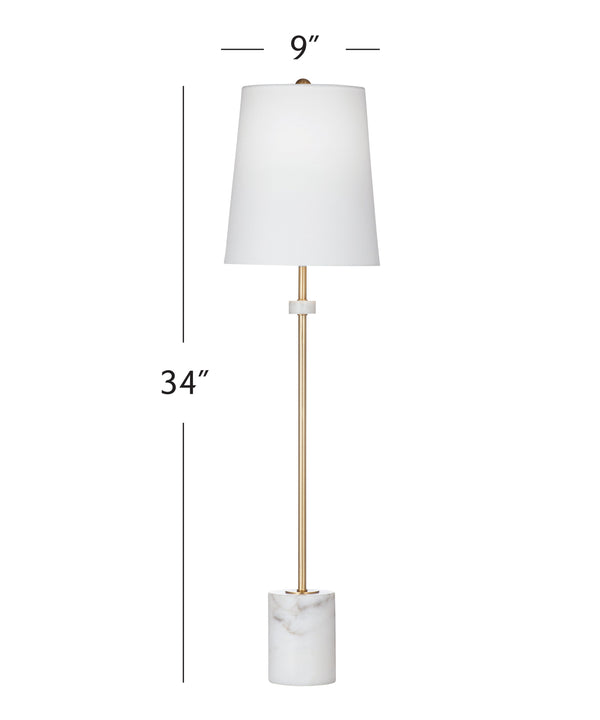 Basset Mirror Fairfield Table Lamp - Modern Gold & Marble Design With Soft Linen Shade For Elegant Home Lighting Gold Metal,Marble L4654t