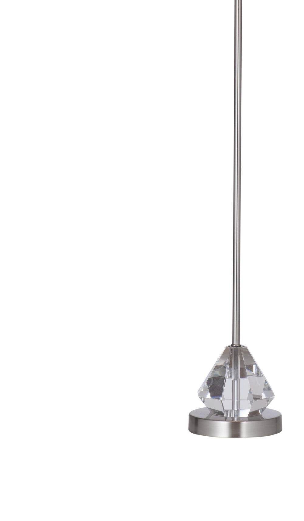 Basset Mirror Milford Table Lamp - Elegant Crystal & Silver Base With Tapered Shade For Luxurious Home Lighting Silver Crystal,Metal L4656t