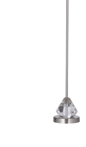 Basset Mirror Milford Table Lamp - Elegant Crystal & Silver Base With Tapered Shade For Luxurious Home Lighting Silver Crystal,Metal L4656t