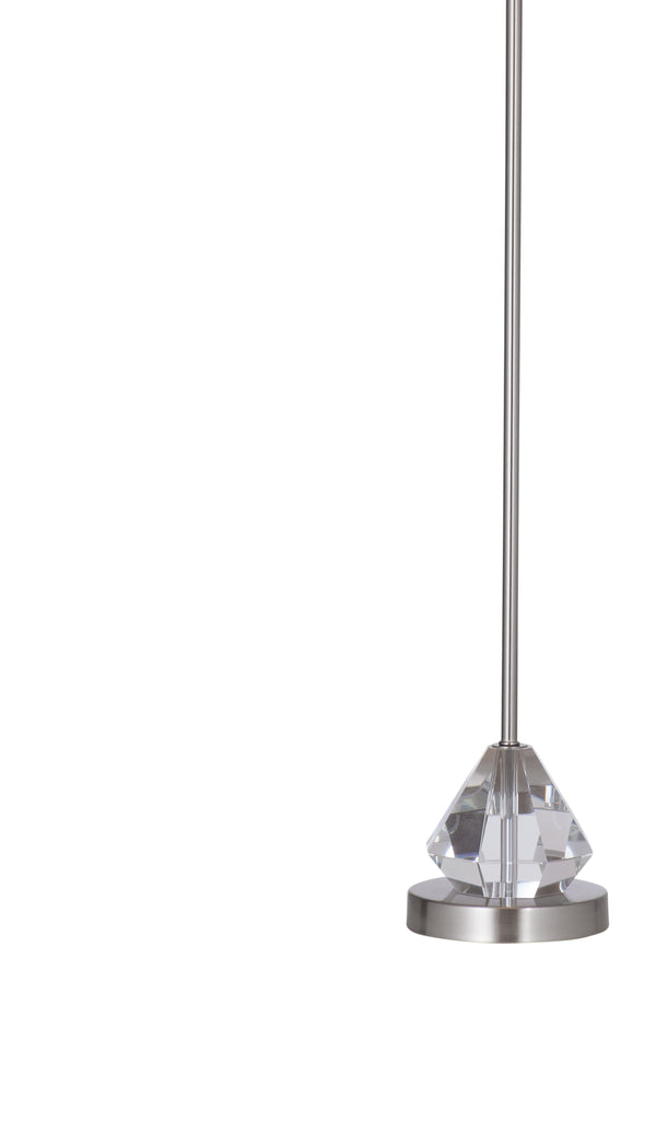 Basset Mirror Milford Table Lamp - Elegant Crystal & Silver Base With Tapered Shade For Luxurious Home Lighting Silver Crystal,Metal L4656t