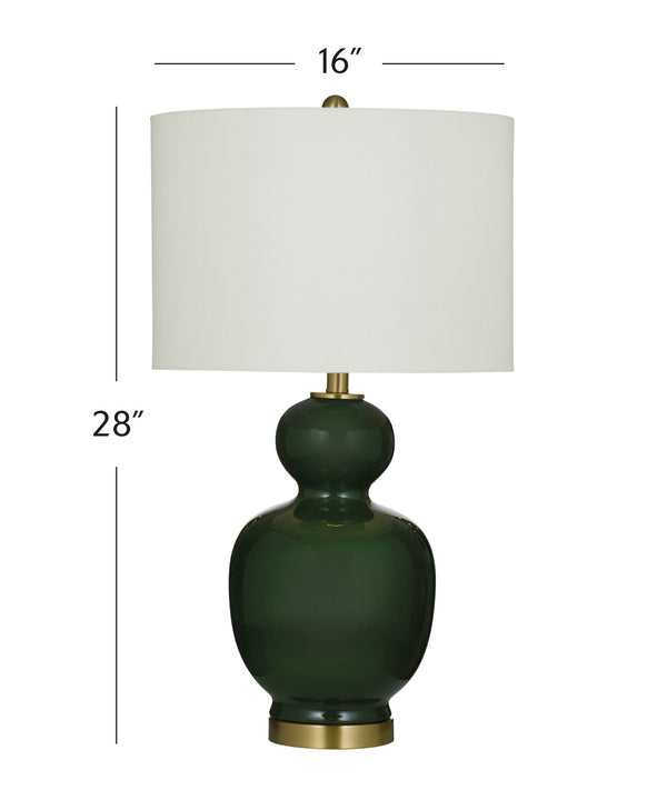 Basset Mirror Layla Table Lamp: Elegant Green Ceramic Base With Gold Accents Perfect For Modern And Traditional Decor Green Ceramic L4660t