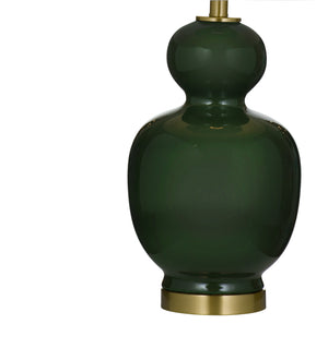 Basset Mirror Layla Table Lamp: Elegant Green Ceramic Base With Gold Accents Perfect For Modern And Traditional Decor Green Ceramic L4660t