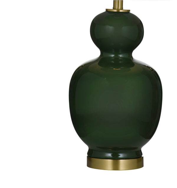 Basset Mirror Layla Table Lamp: Elegant Green Ceramic Base With Gold Accents Perfect For Modern And Traditional Decor Green Ceramic L4660t