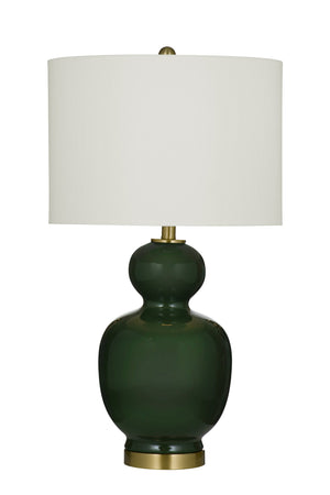 Basset Mirror Layla Table Lamp: Elegant Green Ceramic Base With Gold Accents Perfect For Modern And Traditional Decor Green Ceramic L4660t
