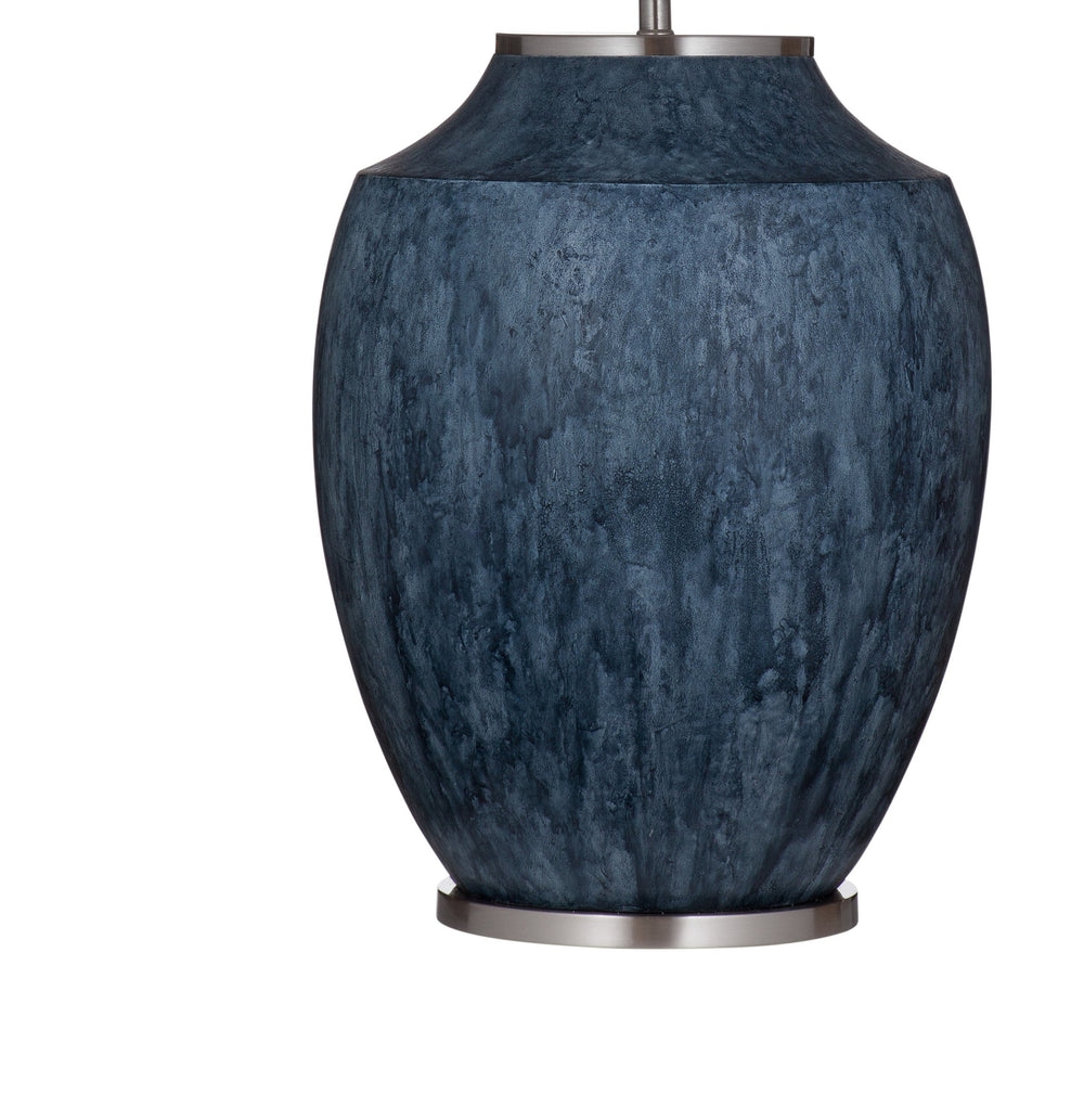 Basset Mirror Ashe Table Lamp: Oversized Coastal Charm In Vibrant Blue – A Stunning Focal Point For Any Room Blue Resin L4661t