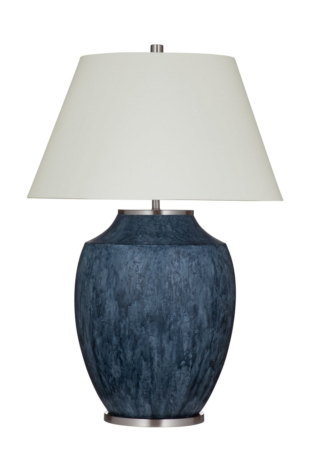 Basset Mirror Ashe Table Lamp: Oversized Coastal Charm In Vibrant Blue – A Stunning Focal Point For Any Room Blue Resin L4661t