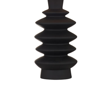 Basset Mirror Andover Table Lamp - Modern Sculptural Design With Flat Black Base And Linen Shade For Stylish Spaces Black Resin L4685t