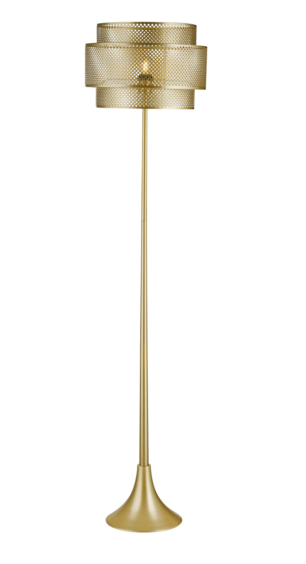 Basset Mirror Diamond Cove Floor Lamp - Modern Boho Design With Antique Gold Finish For Warm, Ambient Illumination Gold Metal L4701f