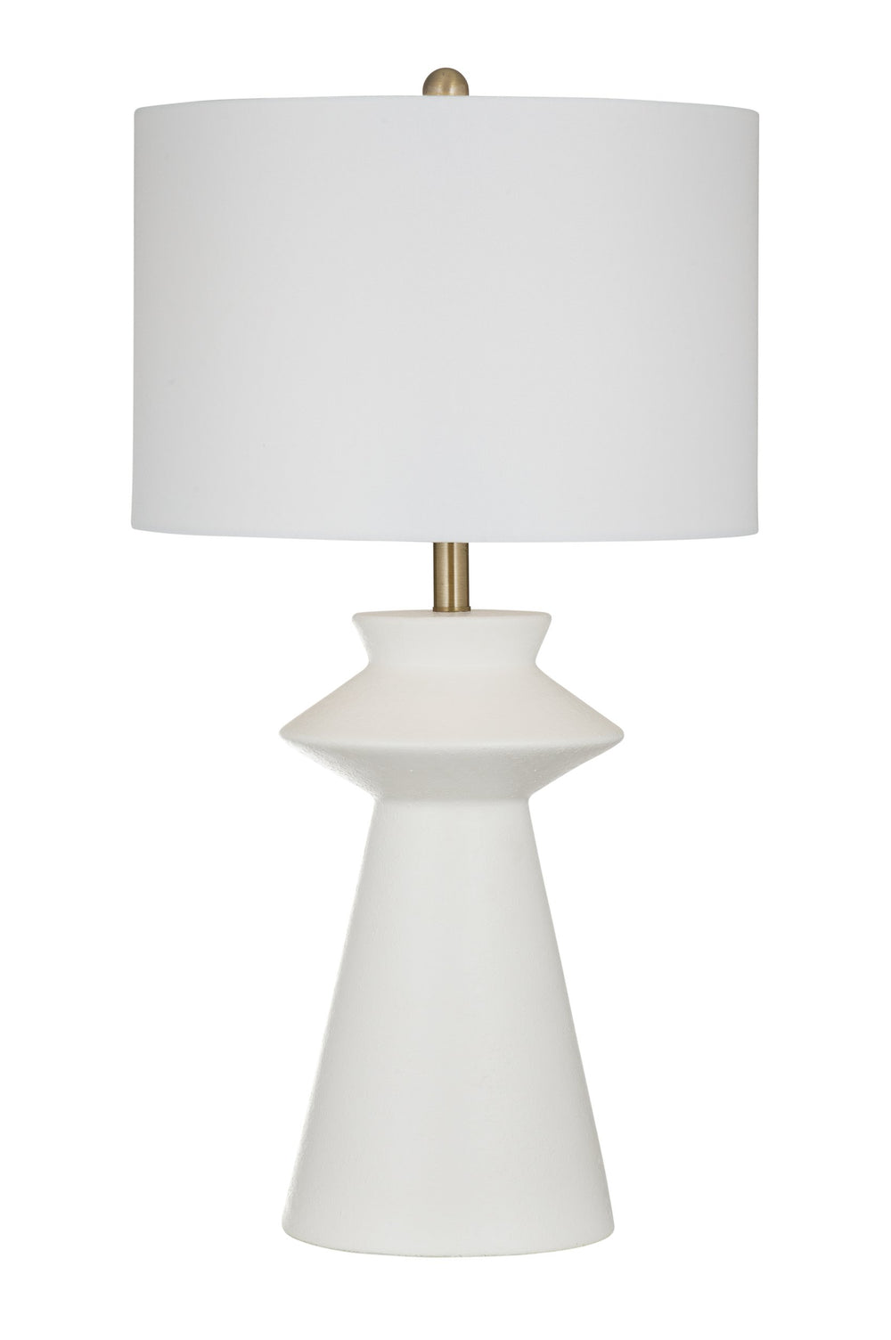 Basset Mirror Binah Table Lamp - Modern Elegance With Sculptural Base & Warm Ambient Glow For Any Space White Resin L4708t