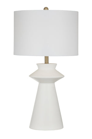 Basset Mirror Binah Table Lamp - Modern Elegance With Sculptural Base & Warm Ambient Glow For Any Space White Resin L4708t