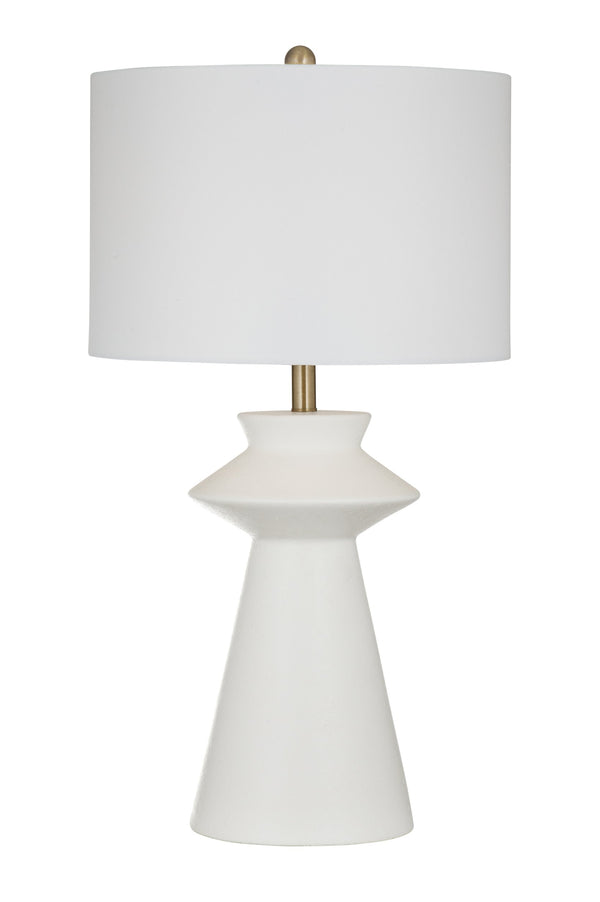 Basset Mirror Binah Table Lamp - Modern Elegance With Sculptural Base & Warm Ambient Glow For Any Space White Resin L4708t