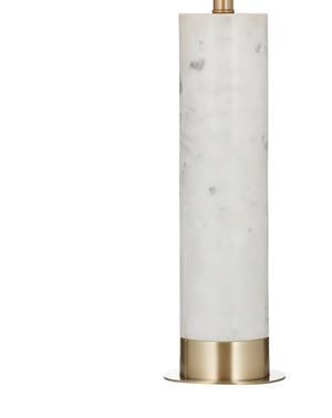 Basset Mirror Lenning Table Lamp: Modern Sophistication With White Marble Base & Elegant Gold Accents For Any Space White Marble L4736t