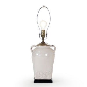 Zentique Sampson Ceramic Table Lamp with Metal Accents — Slim 17" USA-Made Bedside Lighting for Reading L6768 L