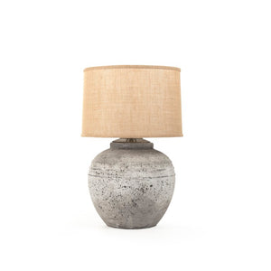 Zentique Romello Terracotta Accent Lamp (XS) — Compact Hand-Finished Ceramic Light for Bedside, Desk, Modern Homes L8489 XS