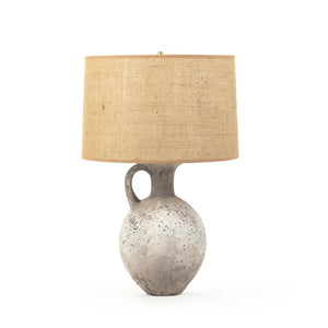 Zentique Ariah Terracotta Table Lamp with Metal Accents — Warm Ambient Lighting, Durable USA-Made Design L8496 L