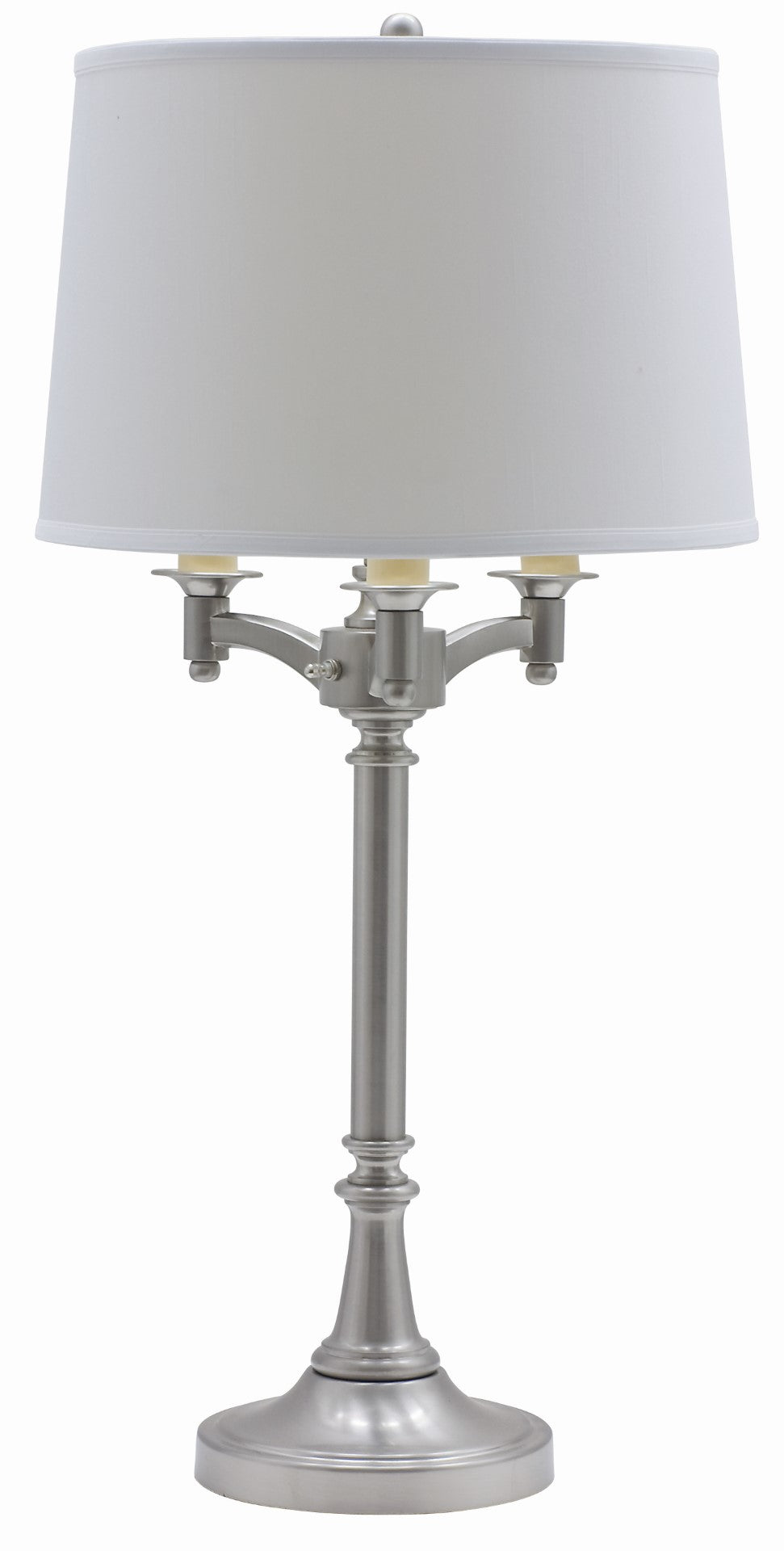 House Of Troy Lancaster 31.75" Satin Nickel Six Way Table Lamps - Adjustable Brightness & Elegant Design For Home Satin Nickel Metal L850-sn