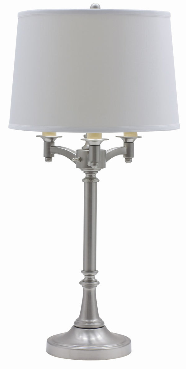 House Of Troy Lancaster 31.75" Satin Nickel Six Way Table Lamps - Adjustable Brightness & Elegant Design For Home Satin Nickel Metal L850-sn