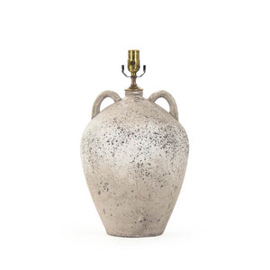 Zentique Lucan Terracotta Table Lamp (L) — Hand-Finished Sculptural Light with Metal Base, Warm Ambient Glow L8563 L
