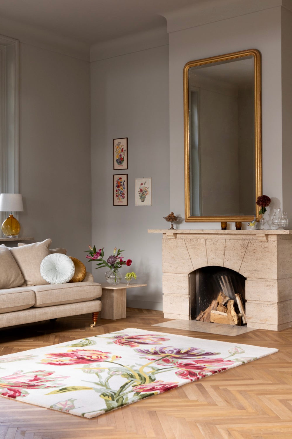 Brink & Campman Laura Ashley Gosford Beige/Red/Blue/Green 8'2" x 11'6"