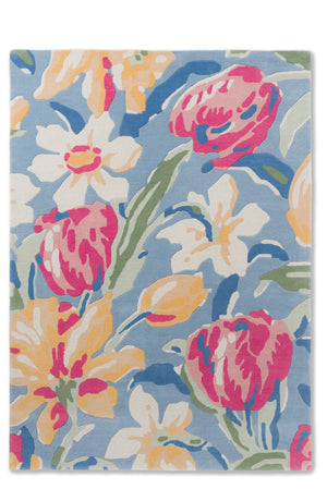 Brink & Campman Laura Ashley Tulips Blue/Red/Yellow/Green 8'2" x 11'6"