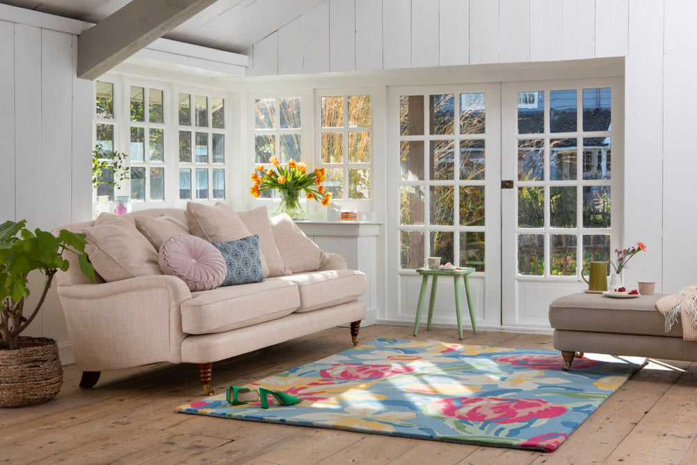 Brink & Campman Laura Ashley Tulips Blue/Red/Yellow/Green 8'2" x 11'6"