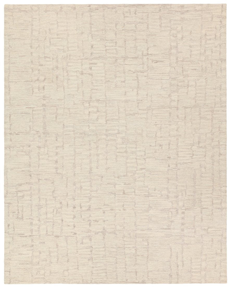 Jaipur Living Labyrinth Herculean Lab01 Tufted Handmade 100% Wool Solids Stripes Indoor Rug Ivory, Cream 100% Wool, 100% Cotton Rug158246