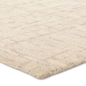 Jaipur Living Labyrinth Herculean Lab01 Tufted Handmade 100% Wool Solids Stripes Indoor Rug Ivory, Cream 100% Wool, 100% Cotton Rug158246