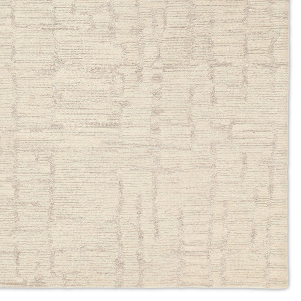 Jaipur Living Labyrinth Herculean Lab01 Tufted Handmade 100% Wool Solids Stripes Indoor Rug Ivory, Cream 100% Wool, 100% Cotton Rug158246