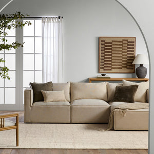 Jaipur Living Labyrinth Herculean Lab01 Tufted Handmade 100% Wool Solids Stripes Indoor Rug Ivory, Cream 100% Wool, 100% Cotton Rug158246