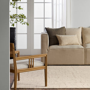 Jaipur Living Labyrinth Herculean Lab01 Tufted Handmade 100% Wool Solids Stripes Indoor Rug Ivory, Cream 100% Wool, 100% Cotton Rug158246