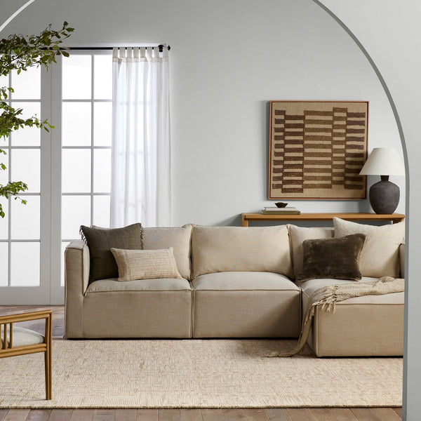 Jaipur Living Labyrinth Herculean Lab02 Tufted Handmade 100% Wool Solids Stripes Indoor Rug Ivory, Cream 100% Wool, 100% Cotton Rug160080