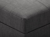 CorLiving Antonio Dark Grey Fabric Storage Ottoman Dark Grey LAD-104-O
