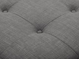 CorLiving Antonio Dark Grey Fabric Storage Ottoman Dark Grey LAD-104-O