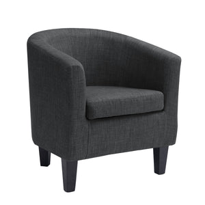 CorLiving Antonio Dark Grey Fabric Tub Chair Dark Grey LAD-708-C