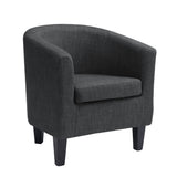 Antonio Dark Grey Fabric Tub Chair