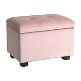 CorLiving Velvet Ottoman with Storage Pink LAD-804-O