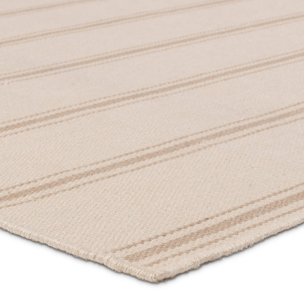 Jaipur Living Barclay Butera Memento Flatweave Rug Handwoven Recycled Pet Stripe for Patio or Entryway Cream 2' x 3' RUG157493