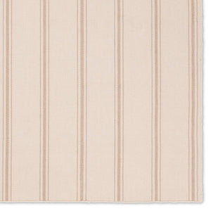 Jaipur Living Barclay Butera Memento Flatweave Rug Handwoven Recycled Pet Stripe for Patio or Entryway Cream 2' x 3' RUG157493