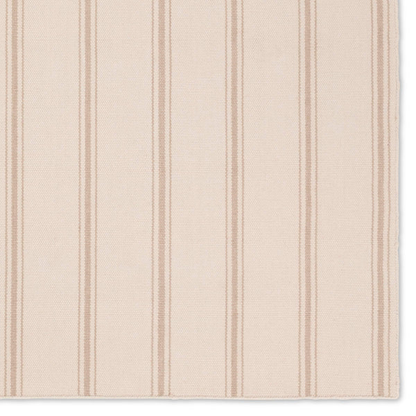 Jaipur Living Barclay Butera Memento Flatweave Rug Handwoven Recycled Pet Stripe for Patio or Entryway Cream 2' x 3' RUG157493