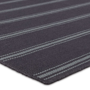 Jaipur Living Barclay Butera Memento Flatweave Rug Handwoven Recycled Pet Stripe for Patio or Entryway Navy 2' x 3' RUG157499