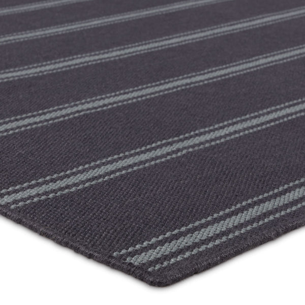 Jaipur Living Barclay Butera Memento Flatweave Rug Handwoven Recycled Pet Stripe for Patio or Entryway Navy 2' x 3' RUG157499